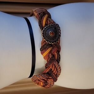 Crocheted Belt with Paisley Accent